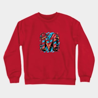 Letter M design graffity style Crewneck Sweatshirt